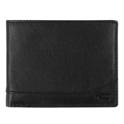 Afbeelding van camel active Leren Portemonnee Stone Horizontal Wallet Black Zwart