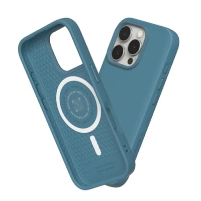 Afbeelding van RHINOSHIELD Hoesje compatibel met [iPhone 16 Pro] SolidSuit Magsafe dunne hoes schokabsorberende technologie en premium matte afwerking oceaanblauw