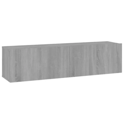 Afbeelding van vidaXL Sonoma TV wandkast, 120 x 30 cm, grijs eik, multiplex