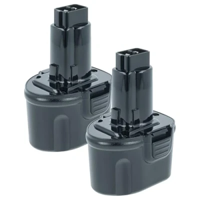 Afbeelding van vhbw 2 x reservebatterijen voor DeWalt DE9057 elektrisch gereedschap (2000 mAh, NiMH, 7,2 V)