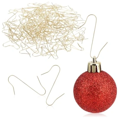 Afbeelding van COM FOUR® 150 x haken voor kerstboomversiering, dubbele kerstboomversieringen, ideaal decoratieve hangers