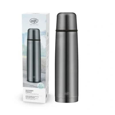 Afbeelding van Perfect Isoleerfles Grijs 1l + Autostopper D8xh32cm