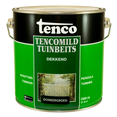 Afbeelding van Tenco Tencomild Tuinbeits Dekkend 2,5 ltr donkergroen Buiten onderhoud