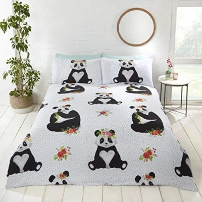 Afbeelding van Panda dekbedovertrek Lits jumeaux Panda&#039;s dekbed