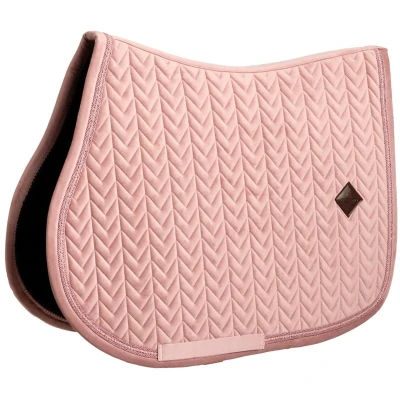 Afbeelding van Kentucky Horsewear Zadeldoek velvet mini Pearls jumping oude roze FULL