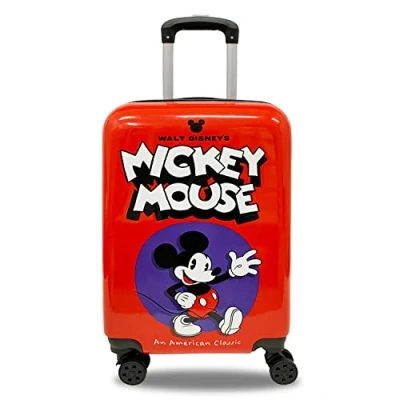 Afbeelding van Disney Mickey Mouse Koffer Trolley Reiskoffer 55x40x20 cm Rood Hardcase