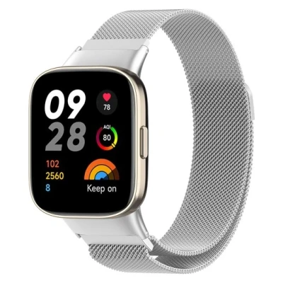 Afbeelding van Milanese bandje Zilver Xiaomi Redmi Watch 3 RVS