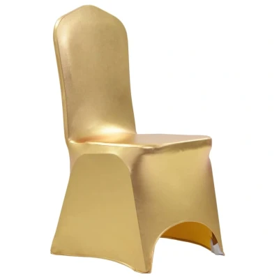 Afbeelding van 6 st Stoelhoezen stretch goud