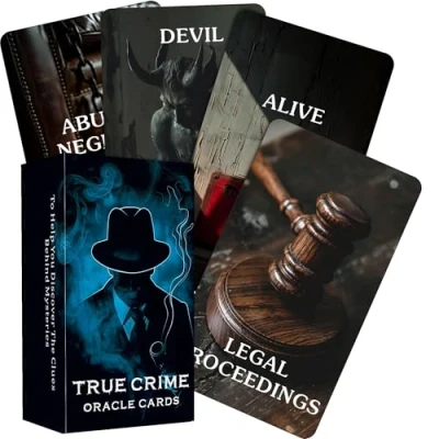 Afbeelding van BAIYOOBAI True Crime Clues Oracle Cards Conspiracy Deck, 80 kaarten voor beginners, waarzeggersspeelgoed