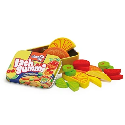 Afbeelding van Lachgummi snoepjes in tinnen blik (17 delig)