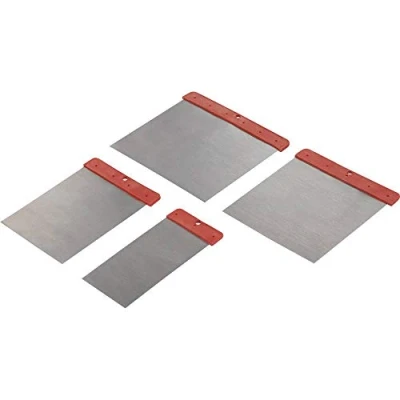 Afbeelding van Basetech BT 1882845 Koolstofstalen wandkrabber met rode kunststof steel
