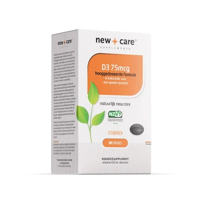 Afbeelding van New Care Capsules Vitamines D3 75mcg. Huile De Noix Coco