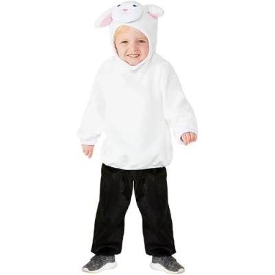 Afbeelding van Smiffys Toddler Lamb Kinder Kostuum Kids tm 2 jaar Wit