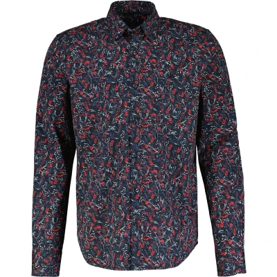 Afbeelding van LERROS Overhemd Bloemenprint Blauw/dessin XXL