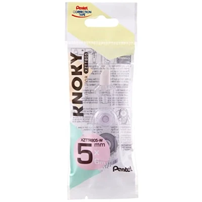Afbeelding van Pentel XZTTR805 WY Knoky navulverpakking voor correctietape, lengte 6 m, breedte 5 mm