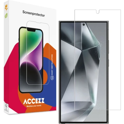Afbeelding van Accezz Screenprotector Geschikt voor Samsung Galaxy S24 Ultra Gehard Glas