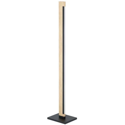 Afbeelding van EGLO Camacho Vloerlamp LED 126 cm Zwart/Bruin Dimbaar
