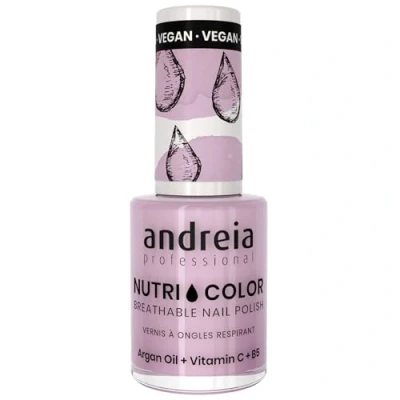 Afbeelding van Andreia Professional NutriColor ademende nagellak, veganistisch en dierproefvrij, nagellak met langdurige glansafwerking, kleur NC18 paars, 10,5 ml