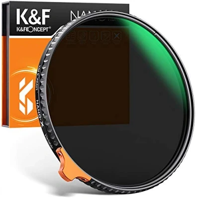 Afbeelding van K&amp;F Concept Nano X 55 mm ND filter variabel grijsfilter ND2 400 (1 9 stop) Vario met filterzak