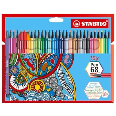 Afbeelding van STABILO Pen 68 Premium Viltstift Etui Met 30 Kleuren