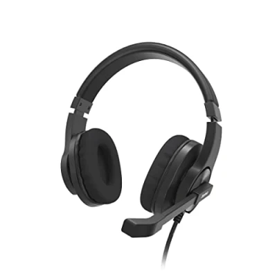 Image de Casque Audio Hama HS P350 V2 00139936 Filaire Supra Auriculaire Jack 3.5mm Avec Microphone Plastique Noir