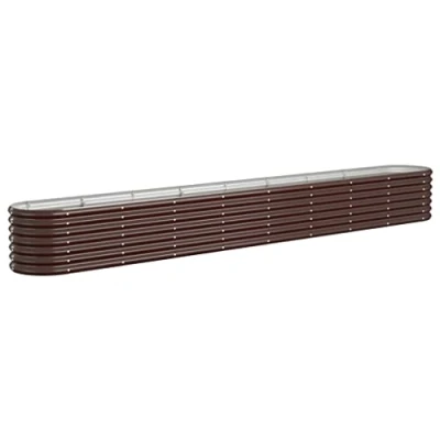 Afbeelding van Plantenbak 332x40x36 cm gepoedercoat staal bruin