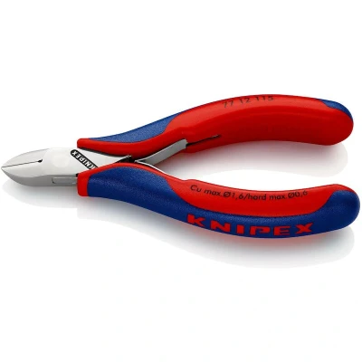 Afbeelding van Knipex 77 12 115 zijsnijtang ronde kop + draadklem mm