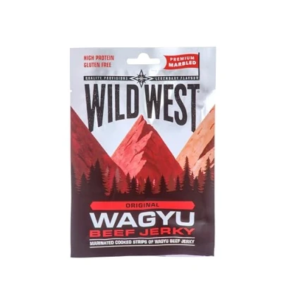 Afbeelding van Wild West Wagyu Beef Jerky 1 x 25 g gedroogd vlees eiwittraktaties hoog eiwit Low Carb