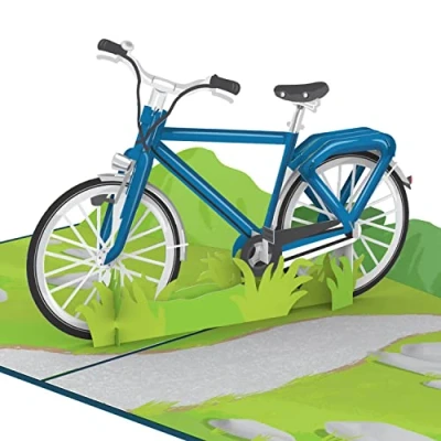 Afbeelding van papercrush® Pop up fietskaart 3D verjaardagskaart voor mannen, vriend en vader felicitaties verjaardag fietsers Goed fietstochten Geldcadeau e bike