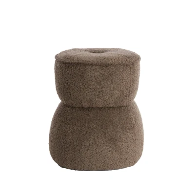 Afbeelding van Light &amp; Living Poef LEYLA Ø40x46cm Bruin