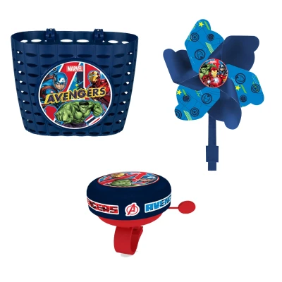 Afbeelding van Avengers Fiets accessoires ; Mand, Fietsbel en Windmolen 8721008123950