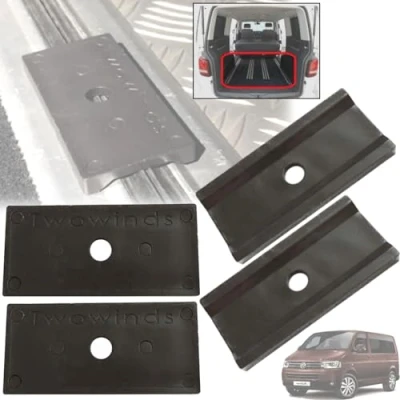Afbeelding van Twowinds Rail Protector Anker Base Schuifgeleider Multiflexboard Meubels Koelkast Potty T5 T6 Multivan Transporter California (4 stuks)