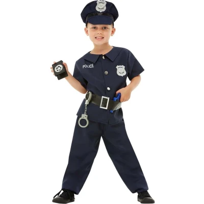 Afbeelding van FUNIDELIA Politie kostuum voor jongens Maat: 135 152 cm Blauw