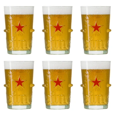 Afbeelding van Heineken Bierglazen Silver 250 ml 6 Stuks