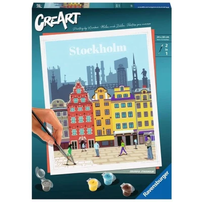 Afbeelding van Set voor verven op nummer Ravensburger Stockholm
