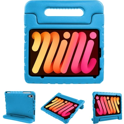 Afbeelding van imoshion Tablet Hoes Kinderen Geschikt voor iPad Mini 7 (2024) / 6 (2021) Kidsproof Backcover met handvat Blauw