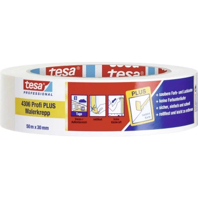 Afbeelding van tesa PREMIUM 04306 00044 02 Maskeertape tesakrepp Beige (l x b) 50 m 30 mm 1 stuk(s)