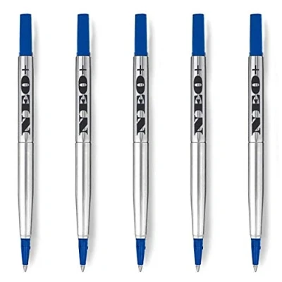 Afbeelding van Hoogwaardige Quink balpen vult de fijne punt van 0,5 mm, compatibel met Parker (5 blauwe inkten)