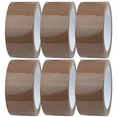 Afbeelding van verpakking Tape/Pakketband 6 rollen bruine tape 48mm x 66m, verpakkingstape sterk voor het verplaatsen van huis, pakketten, kartonnen dozen en door Crimson Starfish