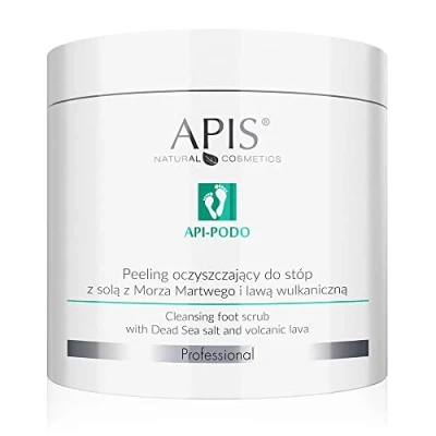 Afbeelding van APIS API PODO Peeling voetreiniger dode zeezout vulkaan lava podiatrische verzorging 700 gram