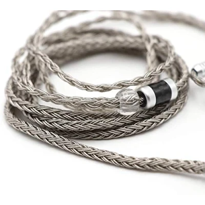 Afbeelding van LINSOUL Tripowin Zonie 16 Core Silver Plated Cable SPC hoofdtelefoonkabel voor BL03 TRN V90 V80 AS10 ZS10 ZS6 ES4 ZST ZSR iems (2 polig 0,78 mm, 3,5 grijs)