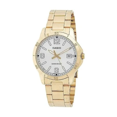Afbeelding van Casio MTP V004G 7B2UDF dress horloge, Goud, casual, informeel