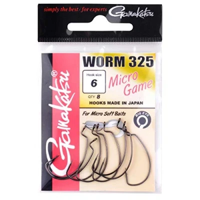 Image de Gamakatsu Worm 325 Micro Game #6 Hameçons canassiers