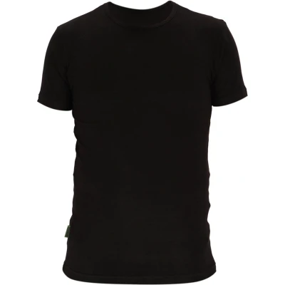 Afbeelding van Basset Bamboe T shirt Ronde Hals6990P Zwart Maat M