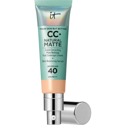 Afbeelding van It Cosmetics Your Skin But Better CC+ Natural Matte SPF40 Foundation &amp; Stralende Finish Light Medium 32ml
