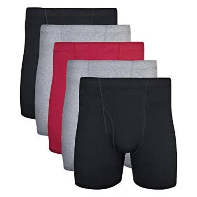 Afbeelding van Gildan heren boxershorts, zwart/houtskool/sportgrijs