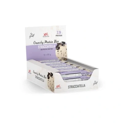 Afbeelding van XXL Nutrition Crunchy Protein Bar Eiwitreep, Proteïne Reep, Fitness Snack 12 Pack Stracciatella
