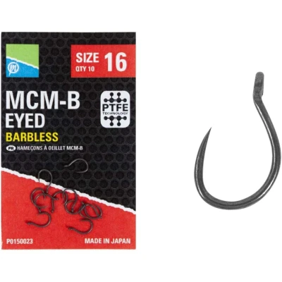 Afbeelding van Preston MCM B Eyed Barbless (10 pcs) Maat : 18