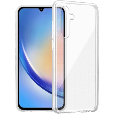 Afbeelding van Cadorabo Hoesje geschikt voor Samsung Galaxy A34 5G in VOLLEDIG TRANSPARANT Beschermhoes gemaakt van flexibel TPU Silicone Case Cover