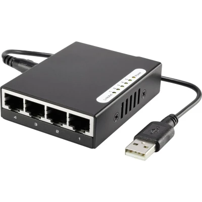 Afbeelding van Renkforce RF 4451433 Netwerk switch 5 poorten 100 MBit/s USB stroomverzorging